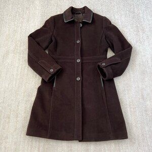 Coach Long Wool Mohair Pea Coat S